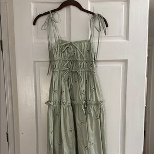 Mint Green Floral Dress